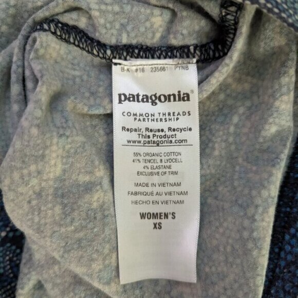 Patagonia XS Sleeveless Summer Dress Peekaboo Back Tribal Print Soft Lightweight - Picture 6 of 7